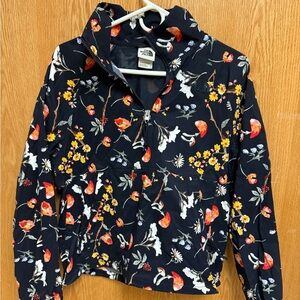 The North Face Black Floral Rain Jacket